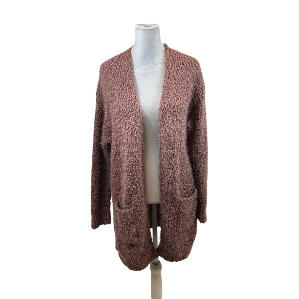 Brand new without Tags Love Tree Mauve Eyelash Open Front Cardigan Size Medium